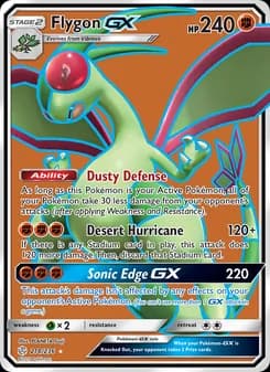 Flygon GX card in English