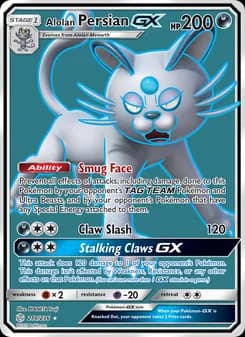 Alolan Persian GX card in English
