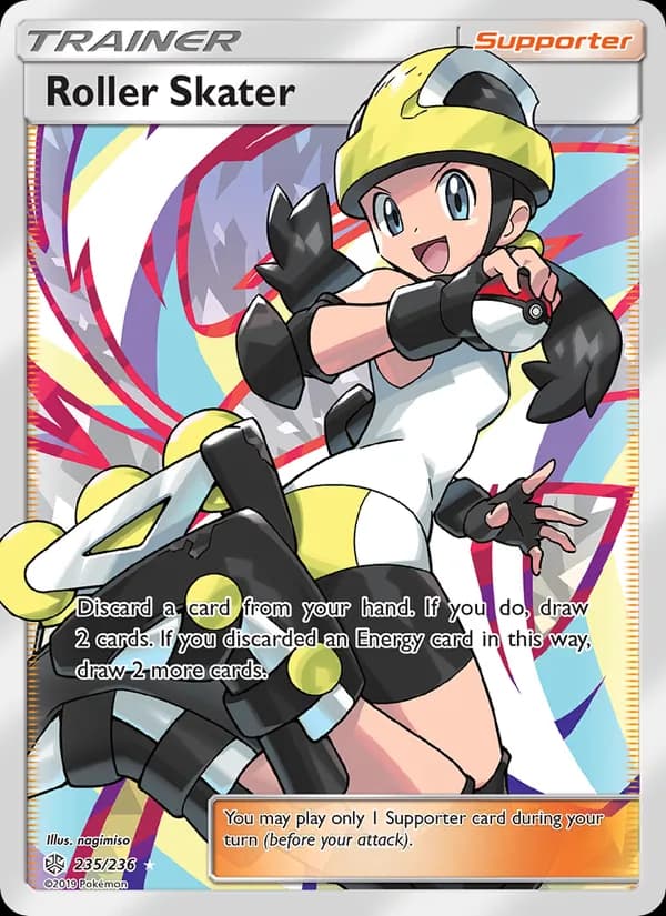 Roller Skater card in English