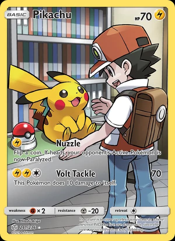 Pikachu card in English