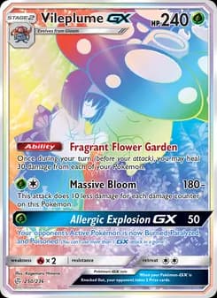 Vileplume GX card in English