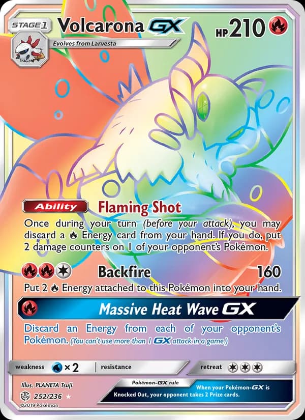 Volcarona GX card in English