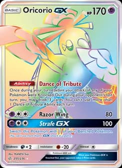 Oricorio GX card in English