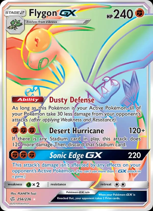 Flygon GX card in English