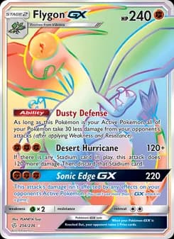 Flygon GX card in English