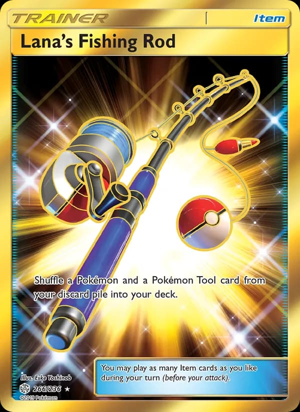 Lana’s Fishing Rod card in English