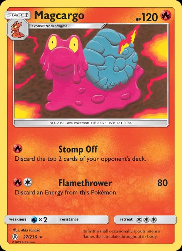Magcargo card in English