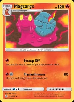 Magcargo card in English