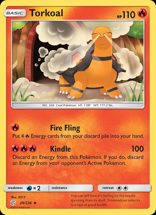 Torkoal card in English