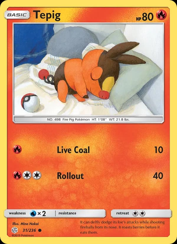 Tepig card in English