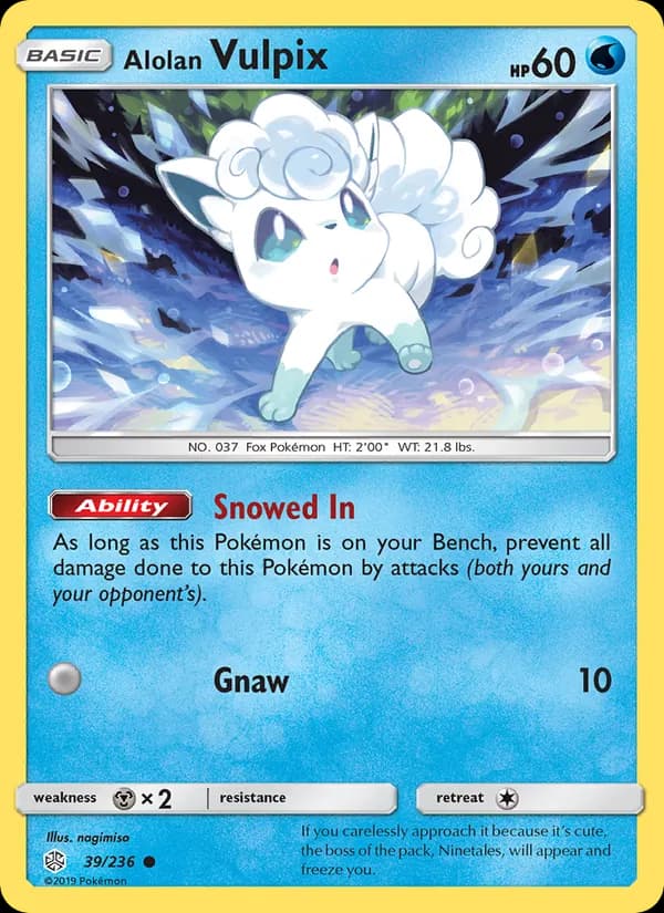 Alolan Vulpix card in English