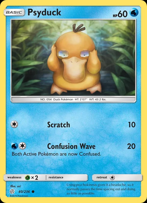 Psyduck card in English