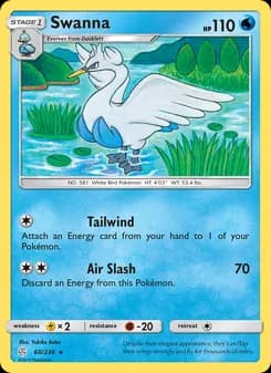 Swanna card in English