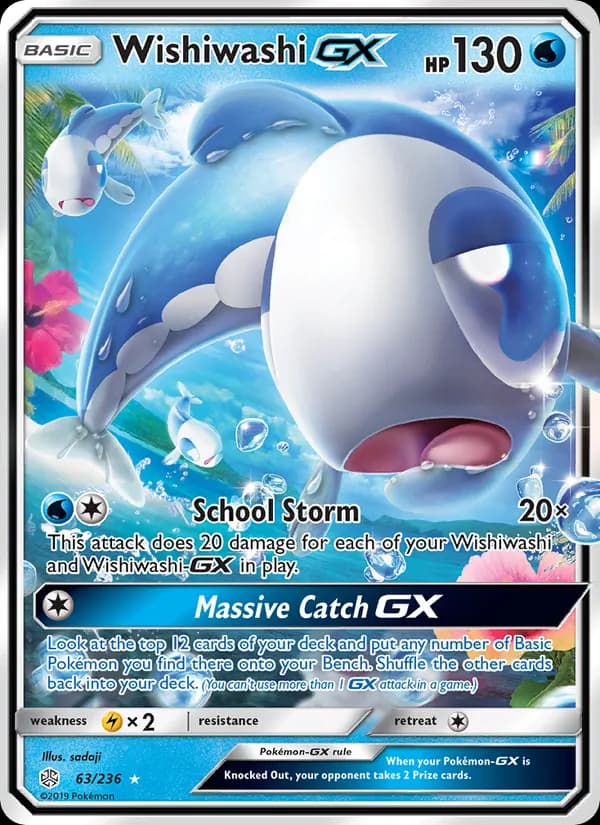 Wishiwashi GX card in English