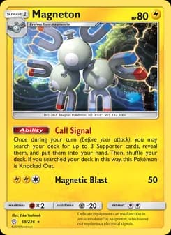 Magneton card in English