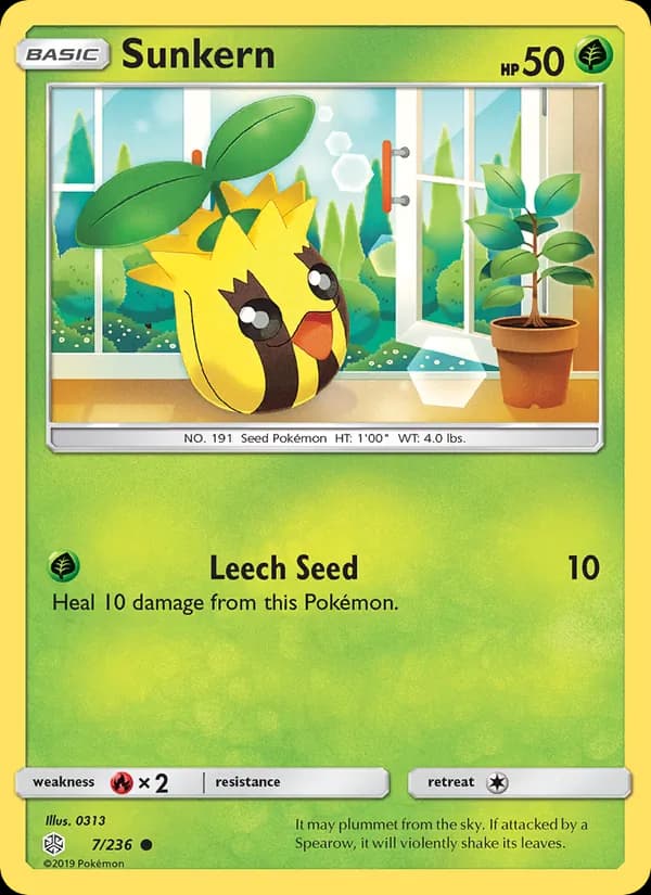 Sunkern card in English