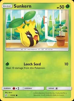 Sunkern card in English
