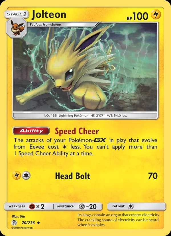 Jolteon card in English