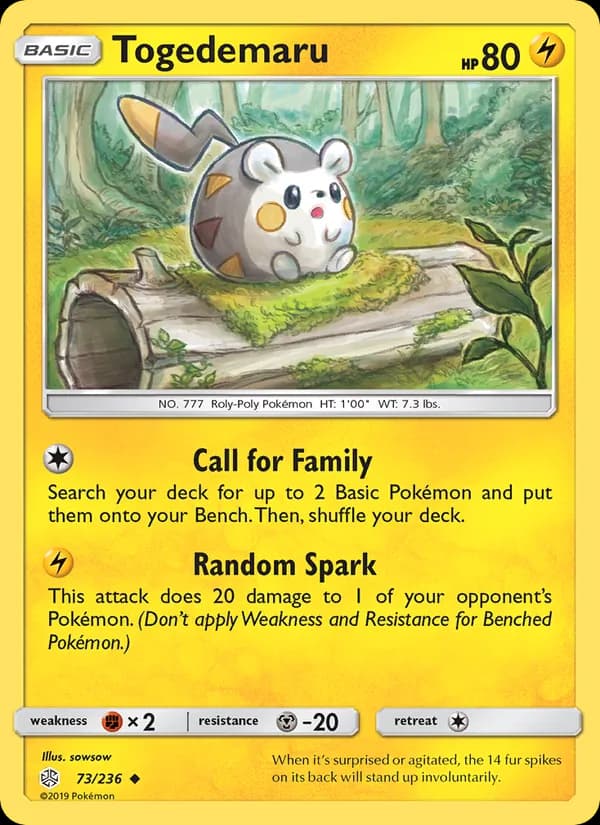 Togedemaru card in English