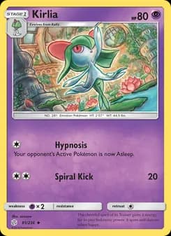 Kirlia card in English