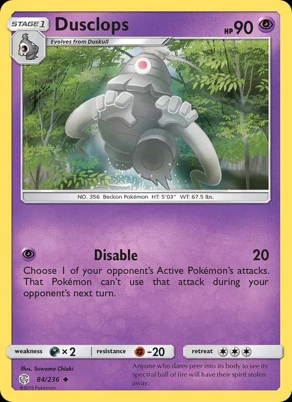 Dusclops card in English