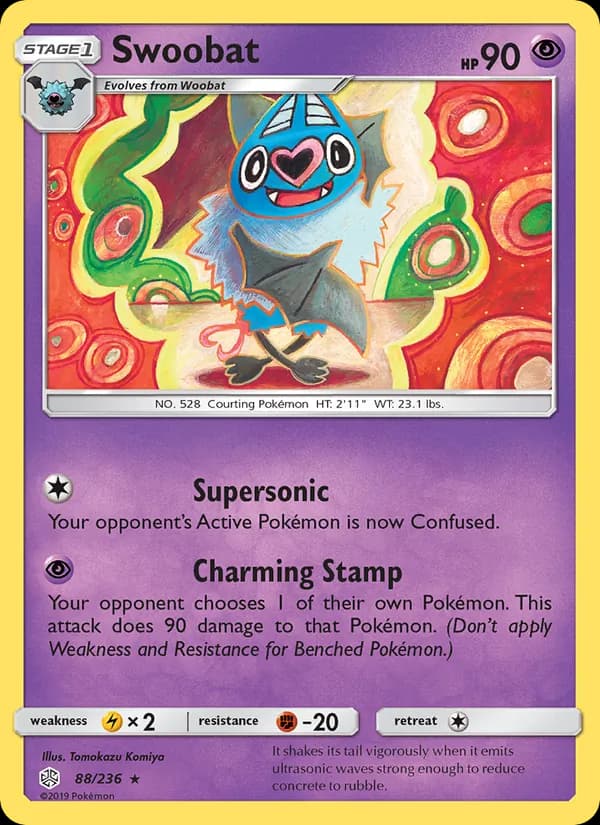 Swoobat card in English