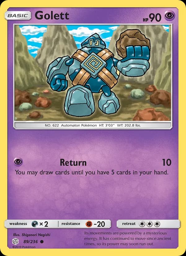 Golett card in English