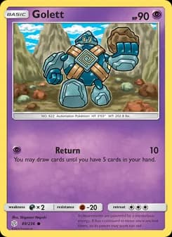 Golett card in English