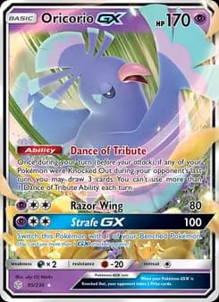 Oricorio GX card in English