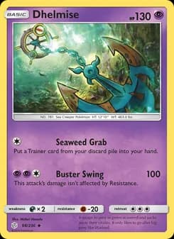 Dhelmise card in English
