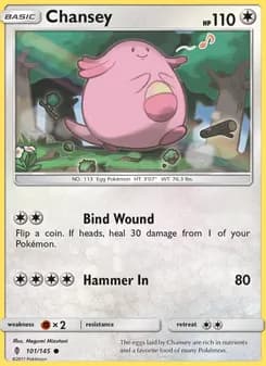 Chansey card in English