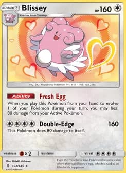Blissey card in English