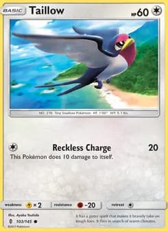 Taillow card in English