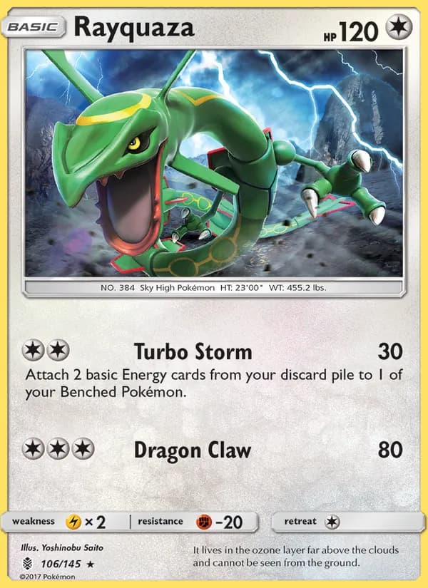 Rayquaza card in English