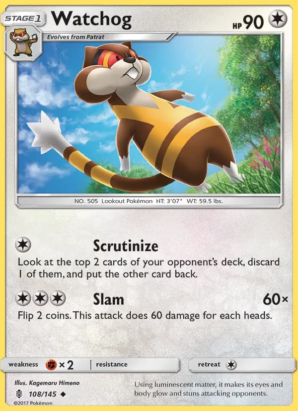 Watchog card in English