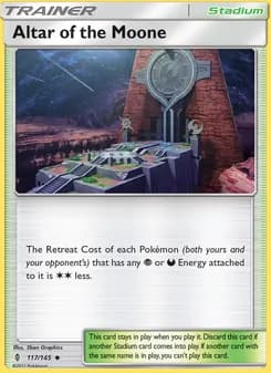 Altar of the Moone card in English
