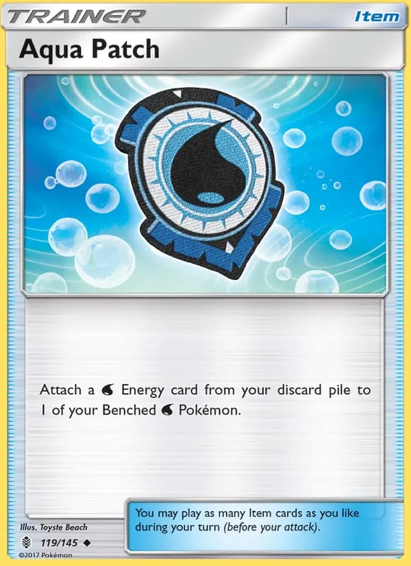 Aqua Patch card in English