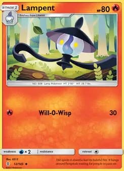 Lampent card in English