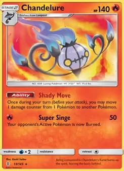 Chandelure card in English