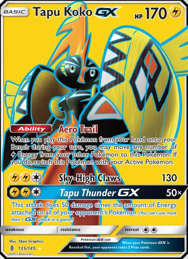 Tapu Koko GX card in English