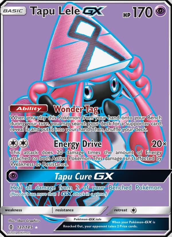 Tapu Lele GX card in English