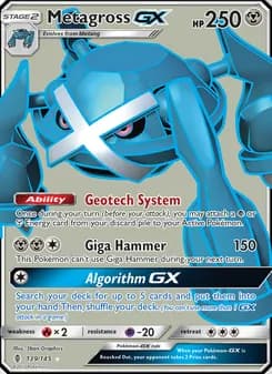 Metagross GX card in English