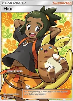 Hau card in English