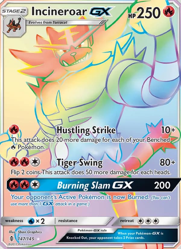 Incineroar GX card in English