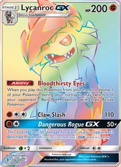 Lycanroc GX card in English