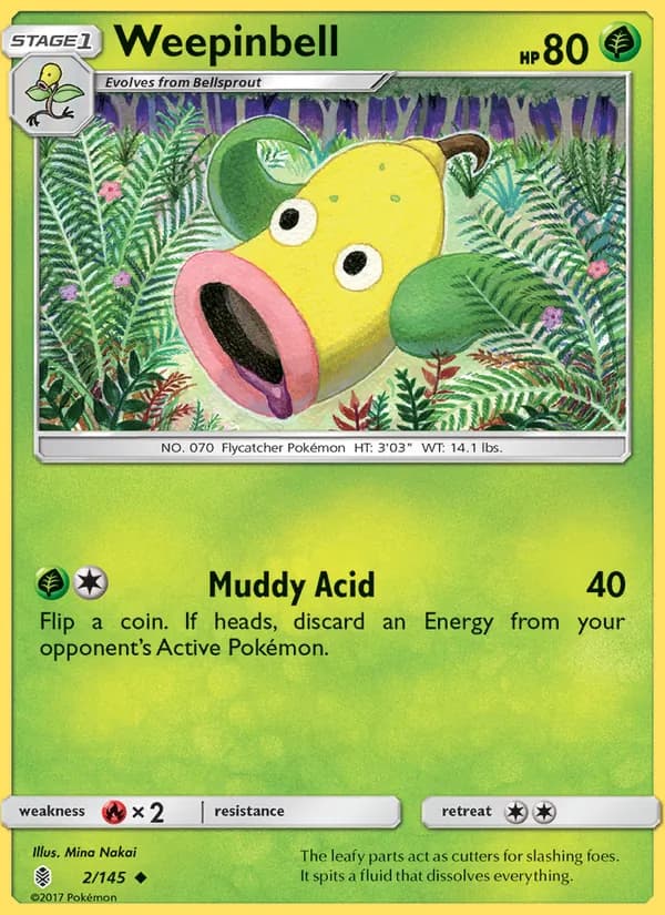 Weepinbell card in English