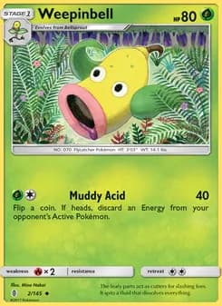 Weepinbell card in English