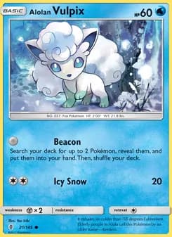 Alolan Vulpix card in English