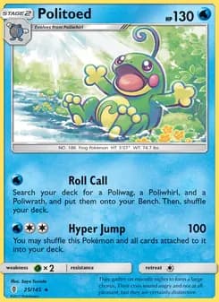 Politoed card in English