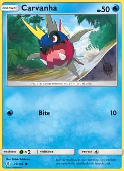 Carvanha card in English